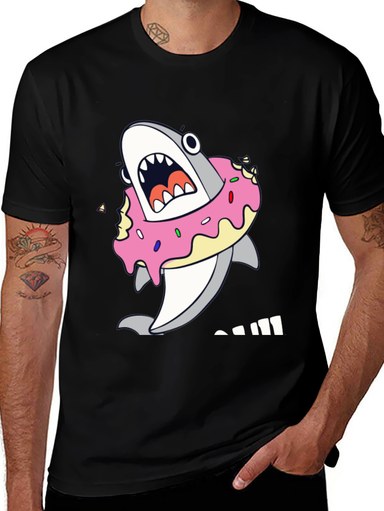 Shark Donut T-Shirt - Cute Graphic Tee