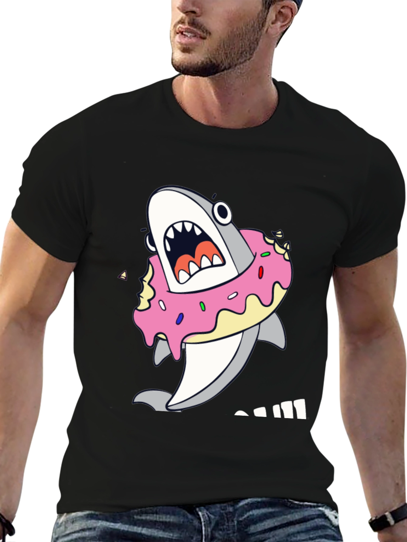 Shark Donut T-Shirt - Cute Graphic Tee