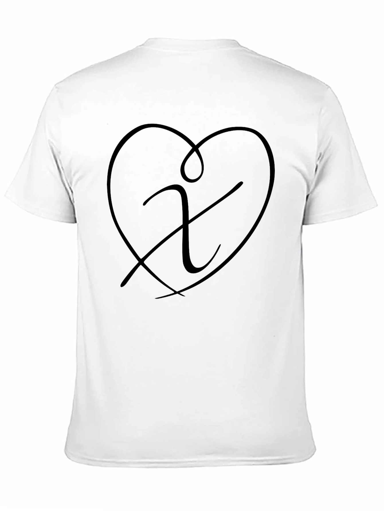 Heart Initial T-Shirt - Modern Graphic Tee