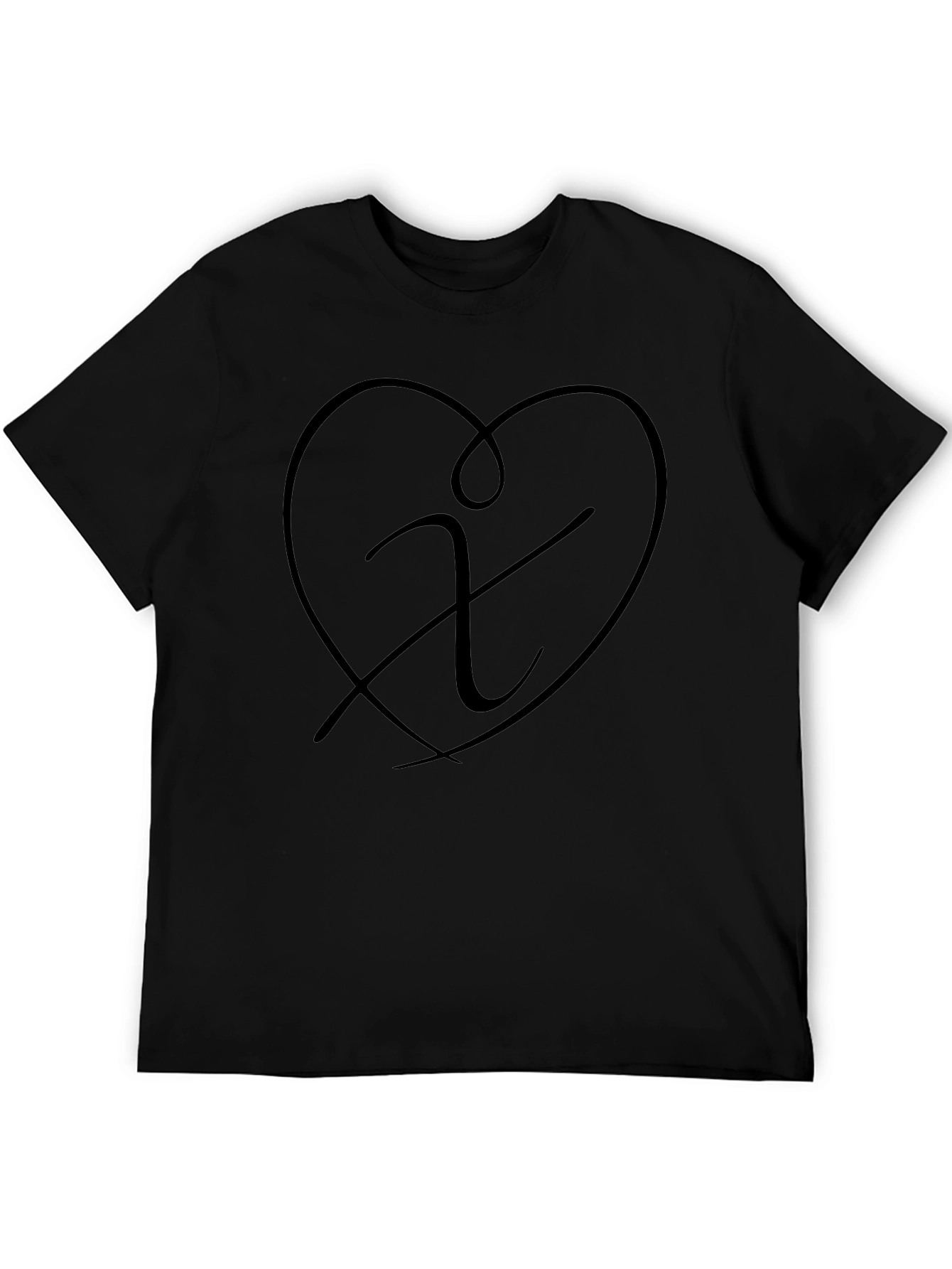 Heart Initial T-Shirt - Modern Graphic Tee
