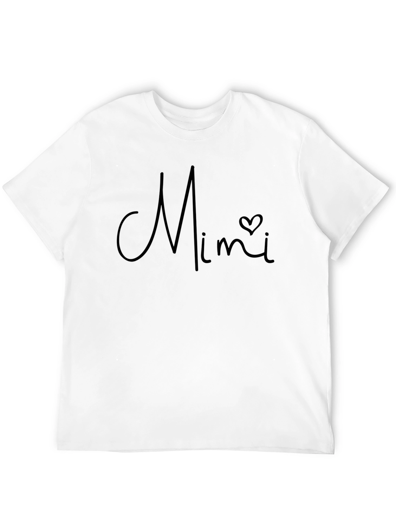 Mimi Heart Graphic Black T-Shirt