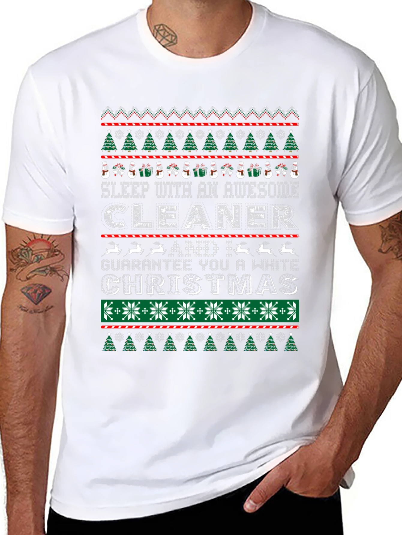 Awesome Cleaner Christmas Graphic Tee