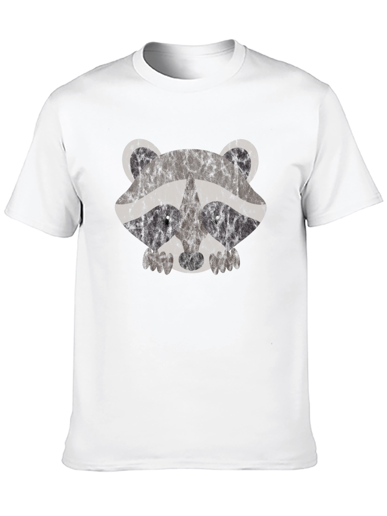 Cute Raccoon Graphic Tee - Mens Black T-Shirt