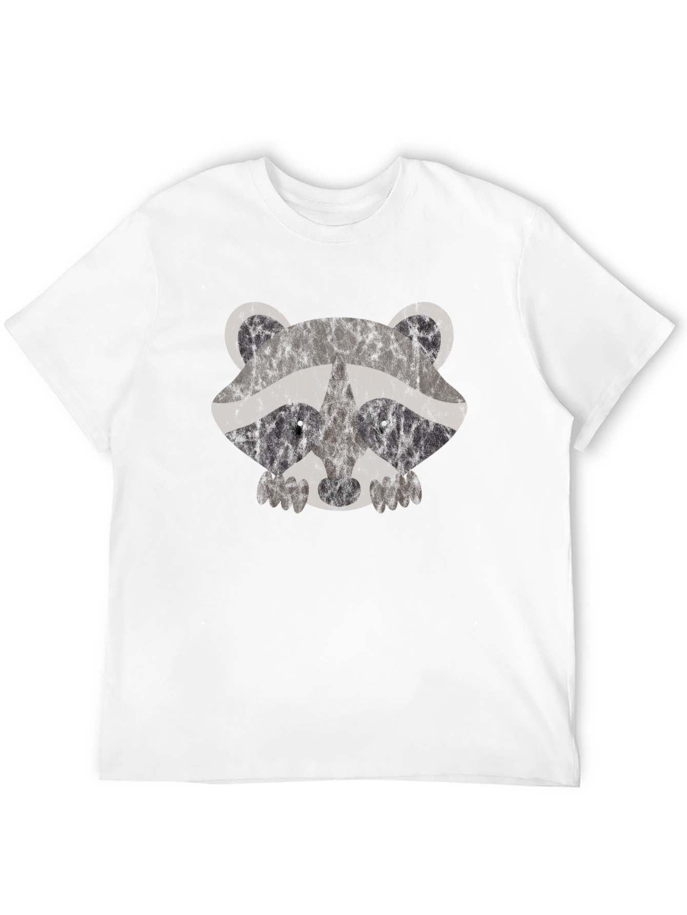 Cute Raccoon Graphic Tee - Mens Black T-Shirt