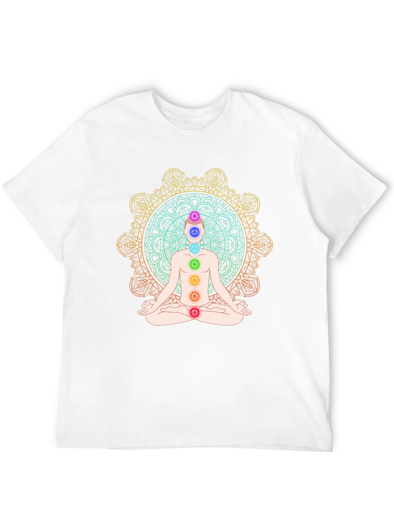 Chakra Meditation Graphic T-Shirt - Mens Black Tee