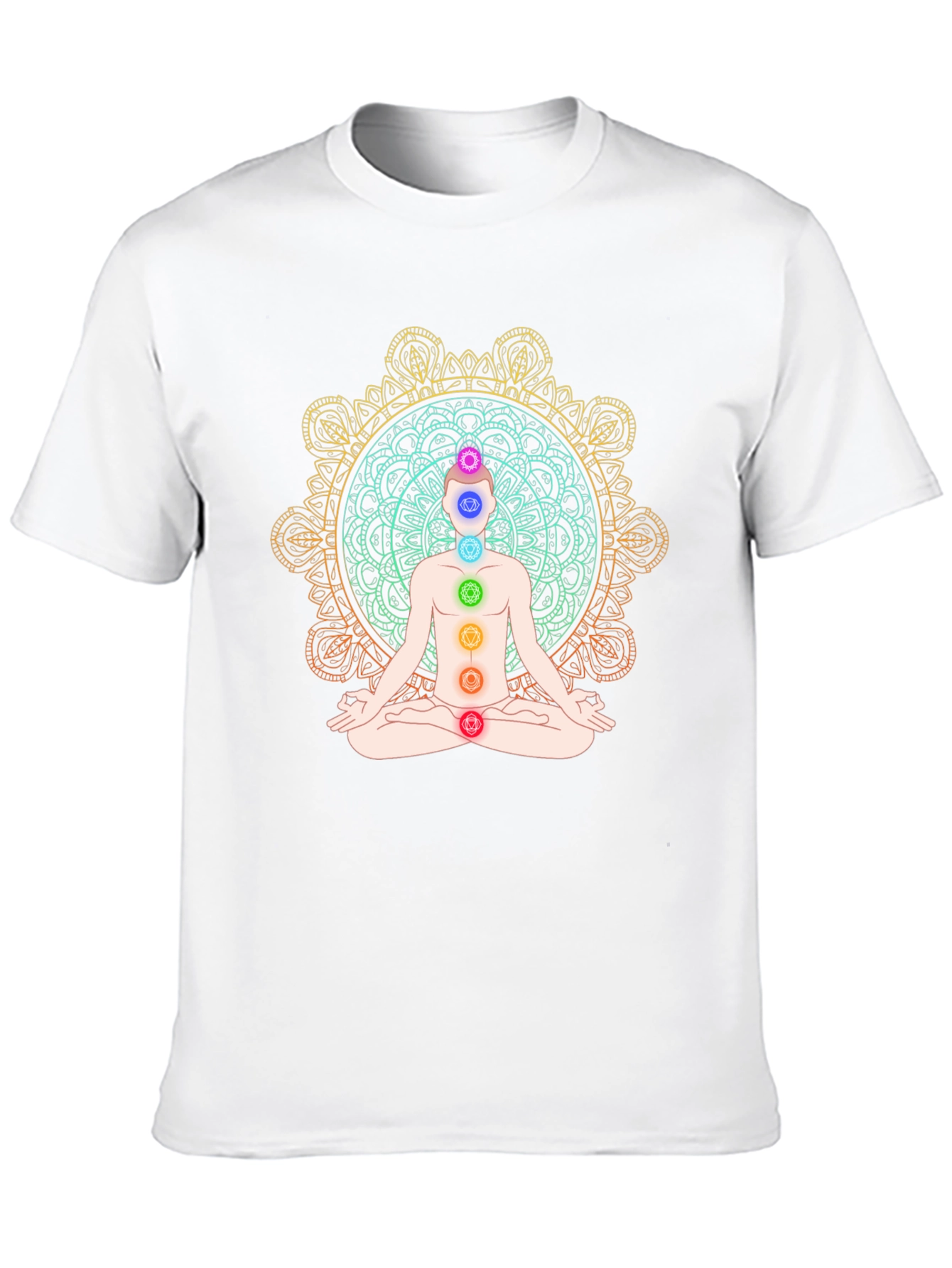 Chakra Meditation Graphic T-Shirt - Mens Black Tee