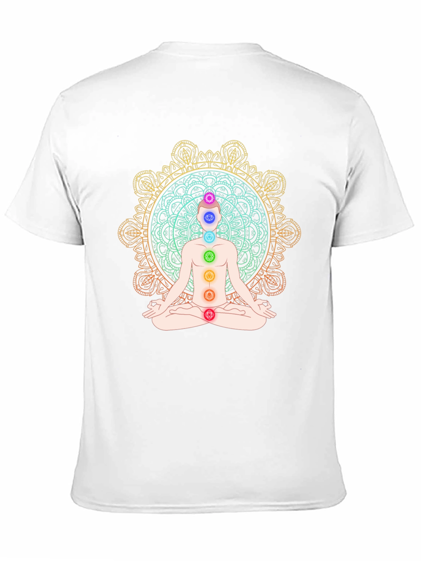 Chakra Meditation Graphic T-Shirt - Mens Black Tee
