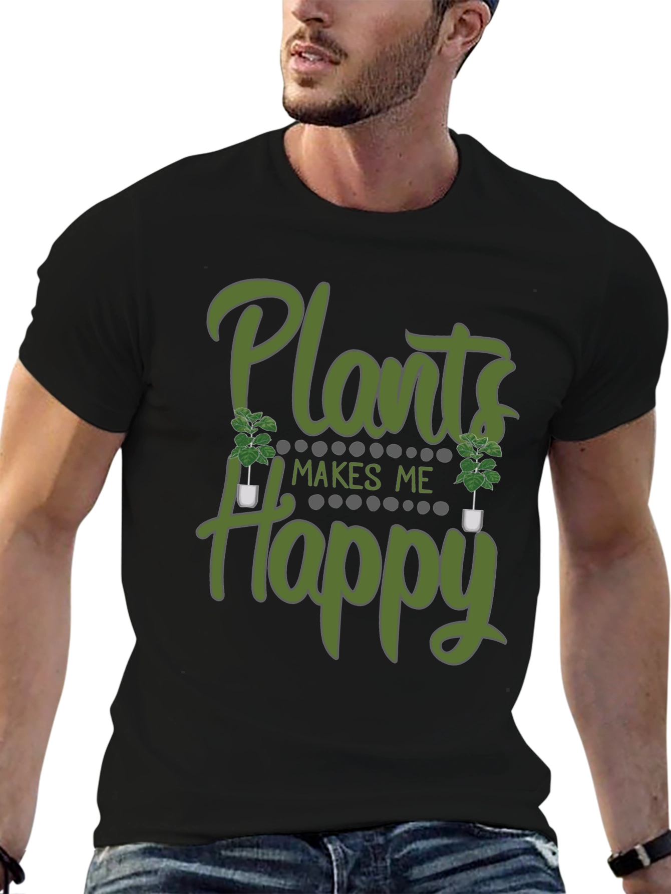 Plants Make Me Happy Graphic T-Shirt