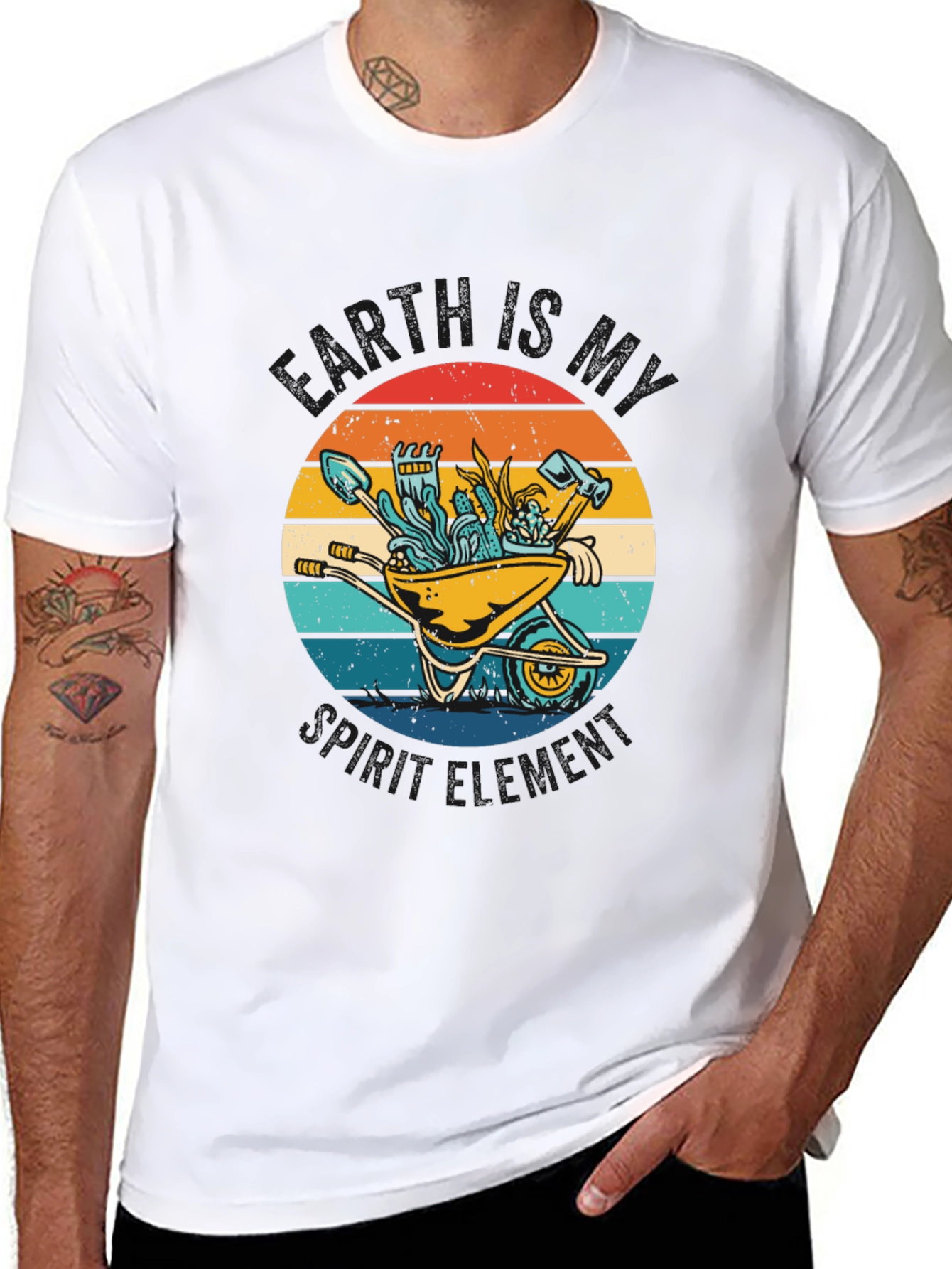 Gardening Cart Retro T-Shirt