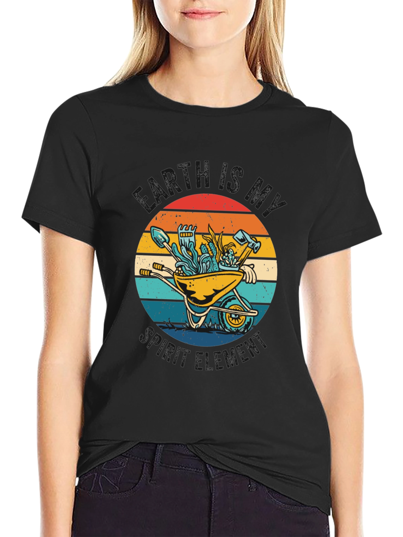 Gardening Cart Retro T-Shirt