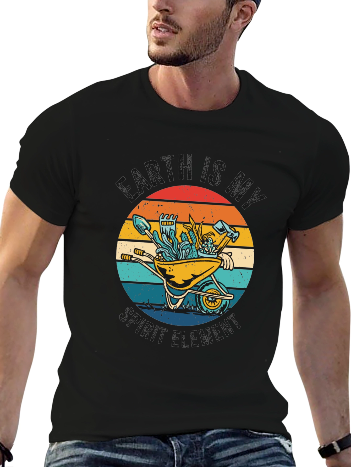 Gardening Cart Retro T-Shirt