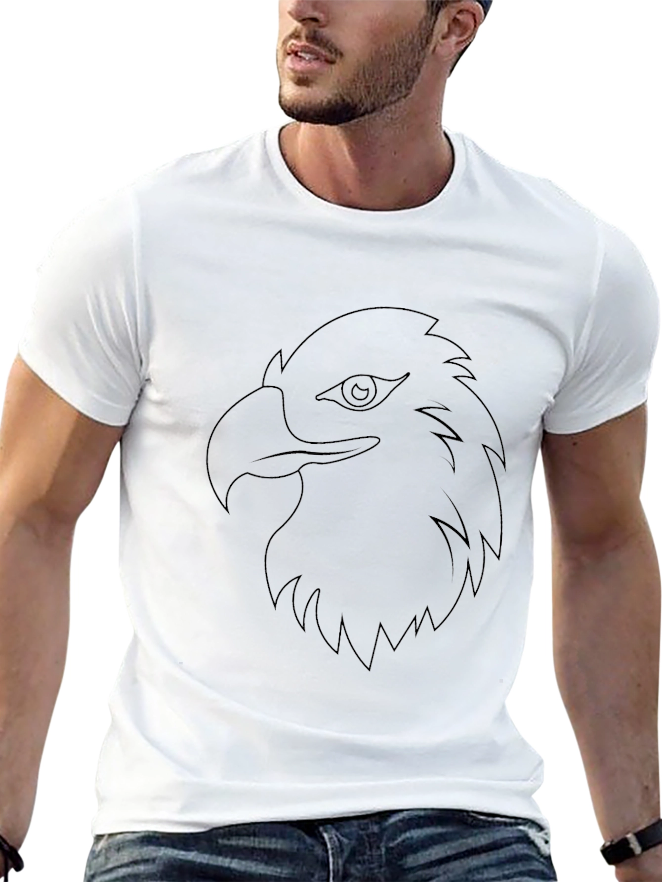 Black Eagle Outline Graphic Tee