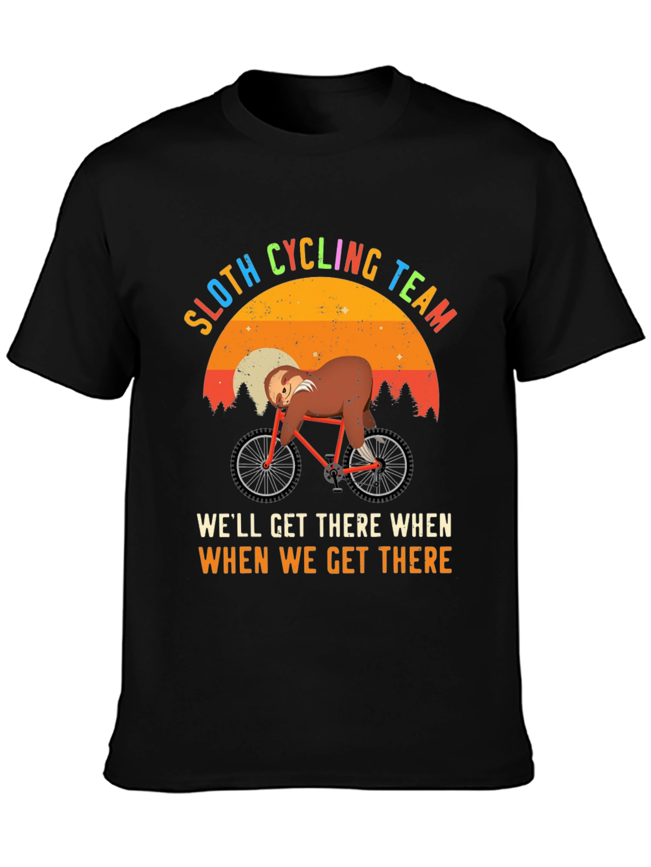 Sloth Cycling Team T-Shirt - Funny Graphic Tee