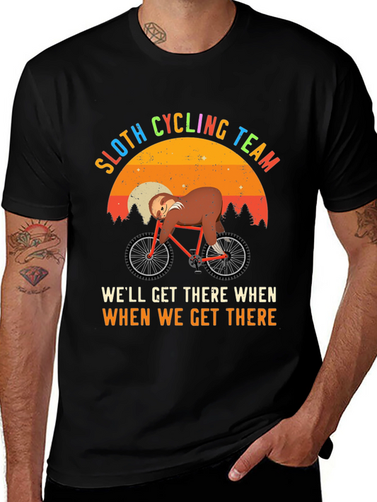 Sloth Cycling Team T-Shirt - Funny Graphic Tee