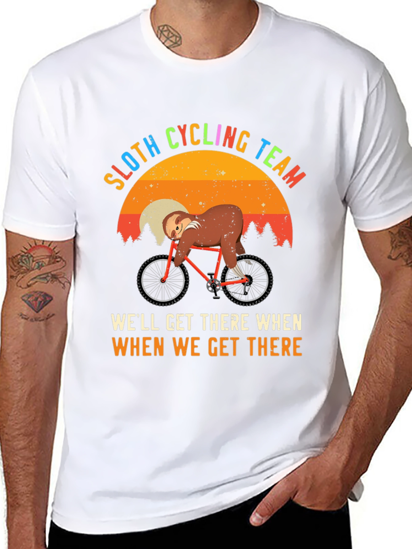 Sloth Cycling Team T-Shirt - Funny Graphic Tee