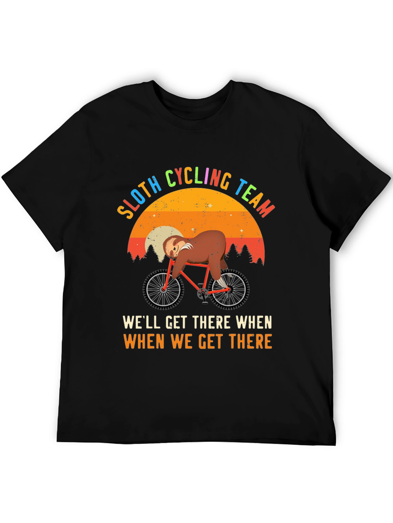 Sloth Cycling Team T-Shirt - Funny Graphic Tee