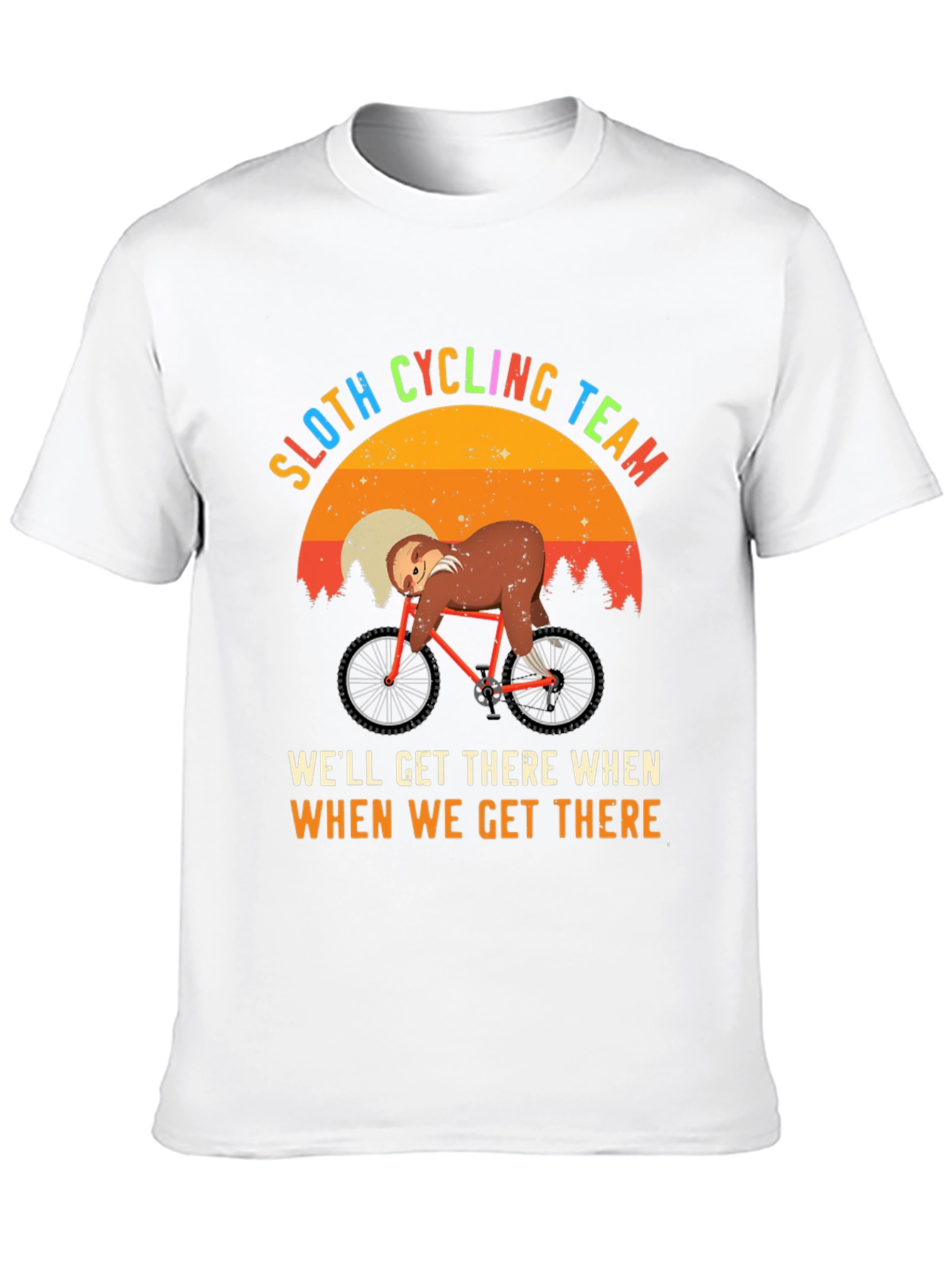 Sloth Cycling Team T-Shirt - Funny Graphic Tee