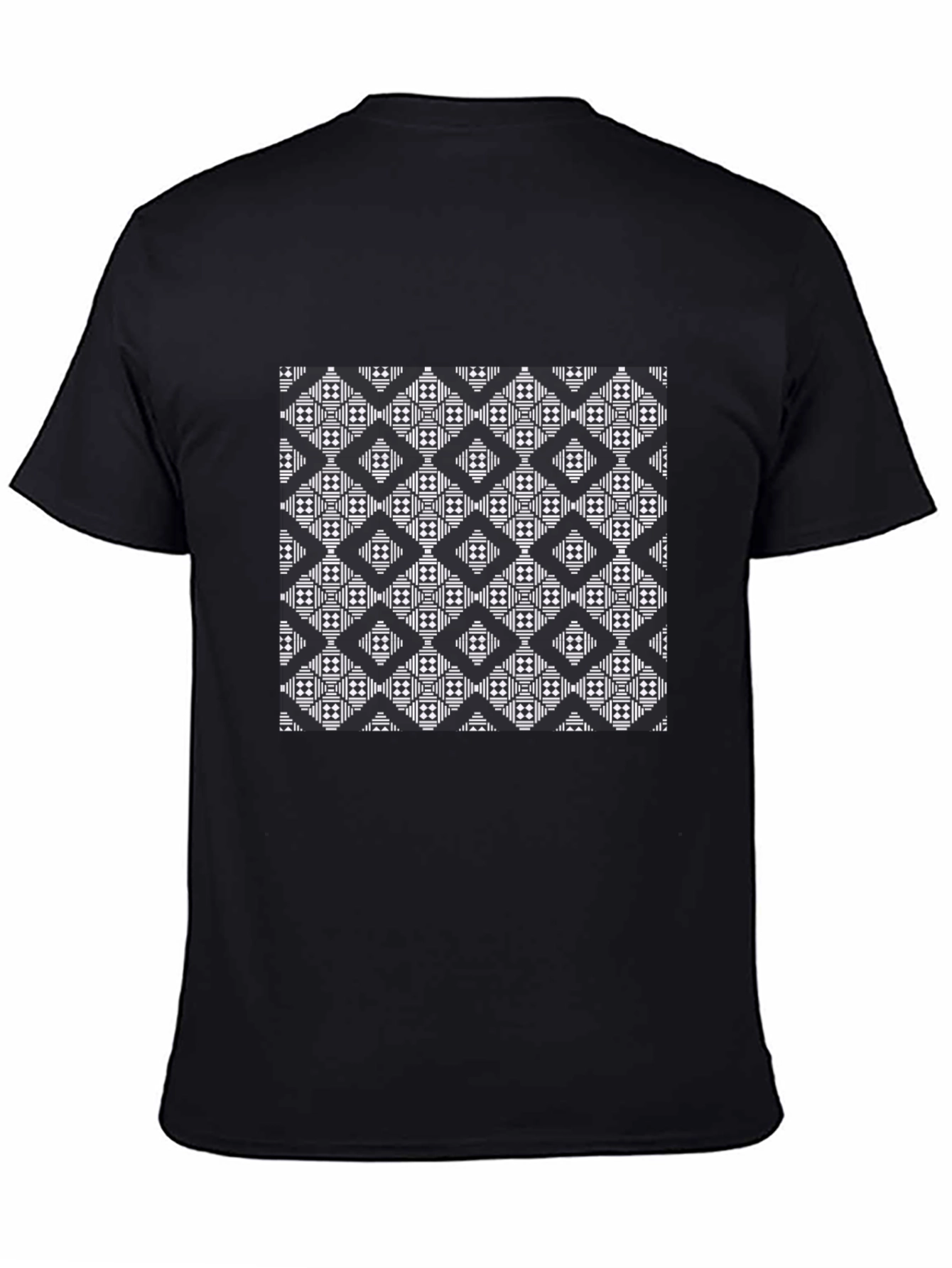 Geometric Black T-Shirt - Modern Pattern