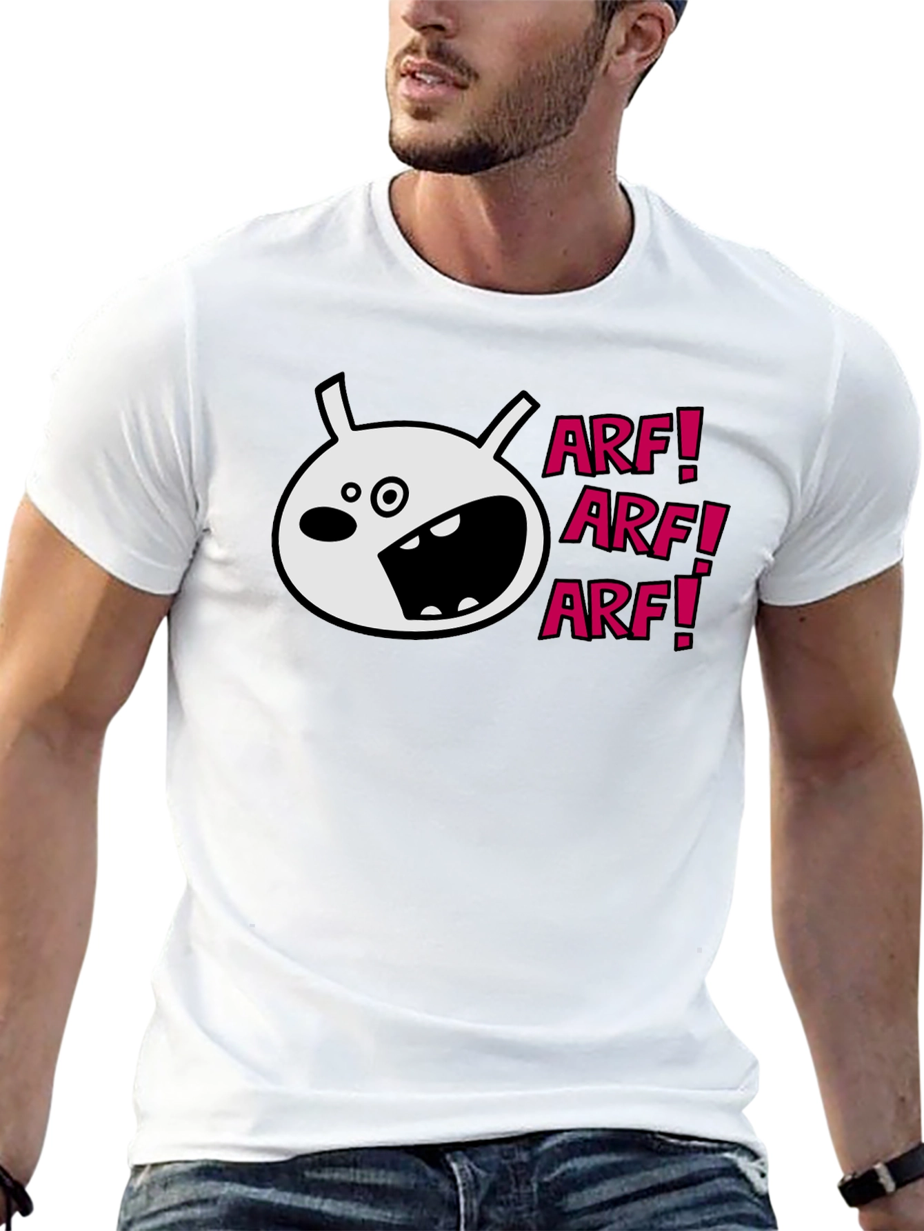 Arf! Graphic Print Black T-Shirt