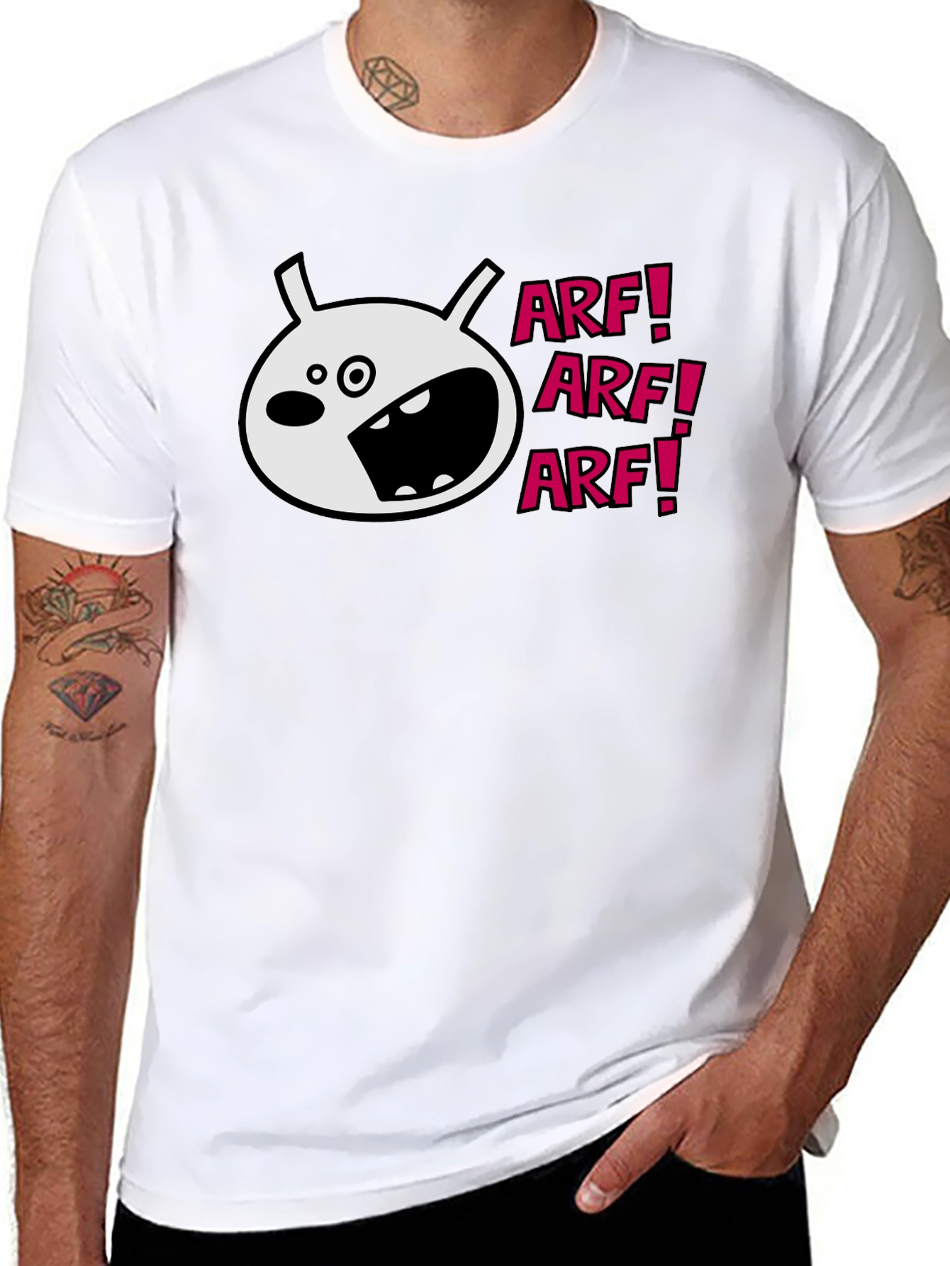 Arf! Graphic Print Black T-Shirt