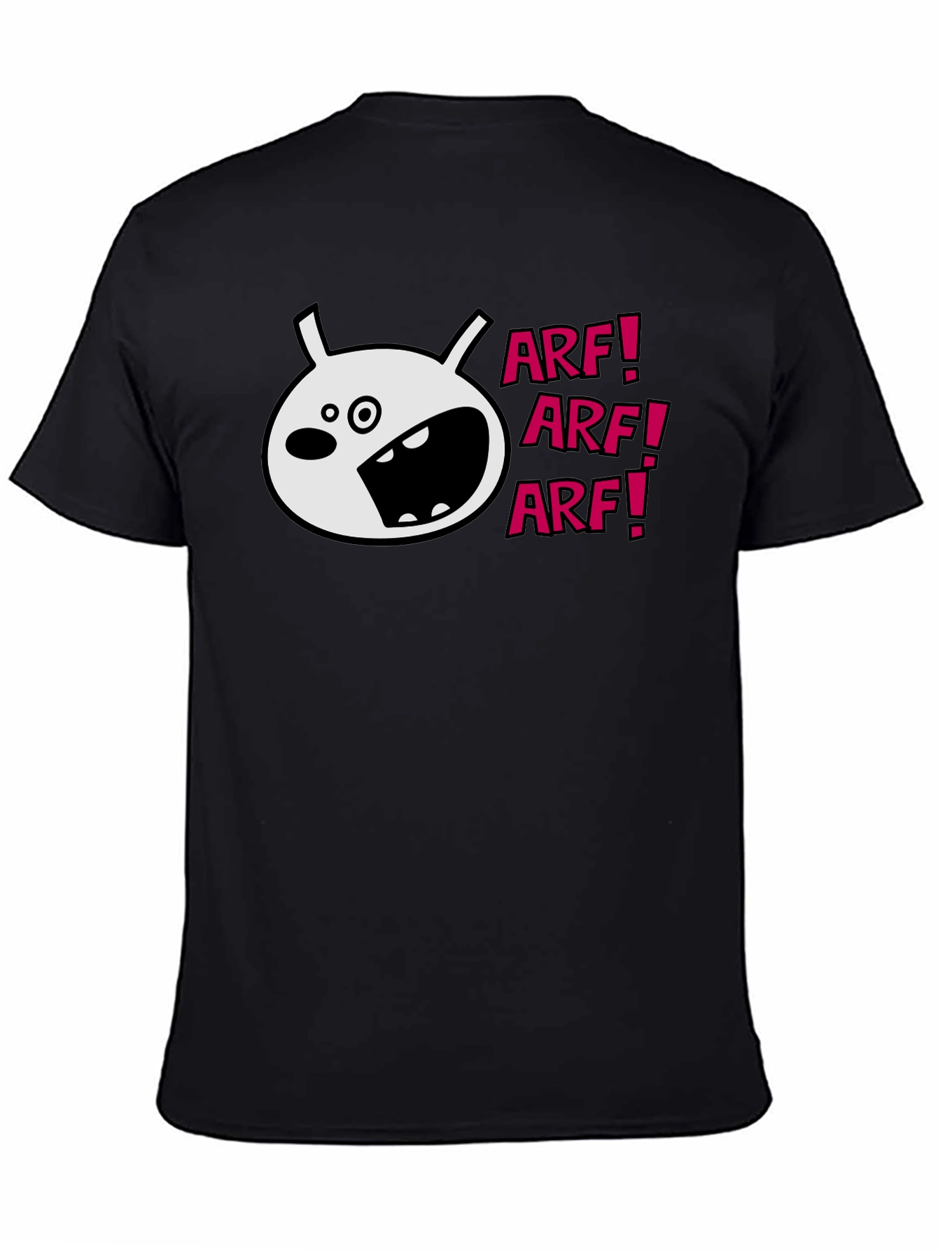 Arf! Graphic Print Black T-Shirt