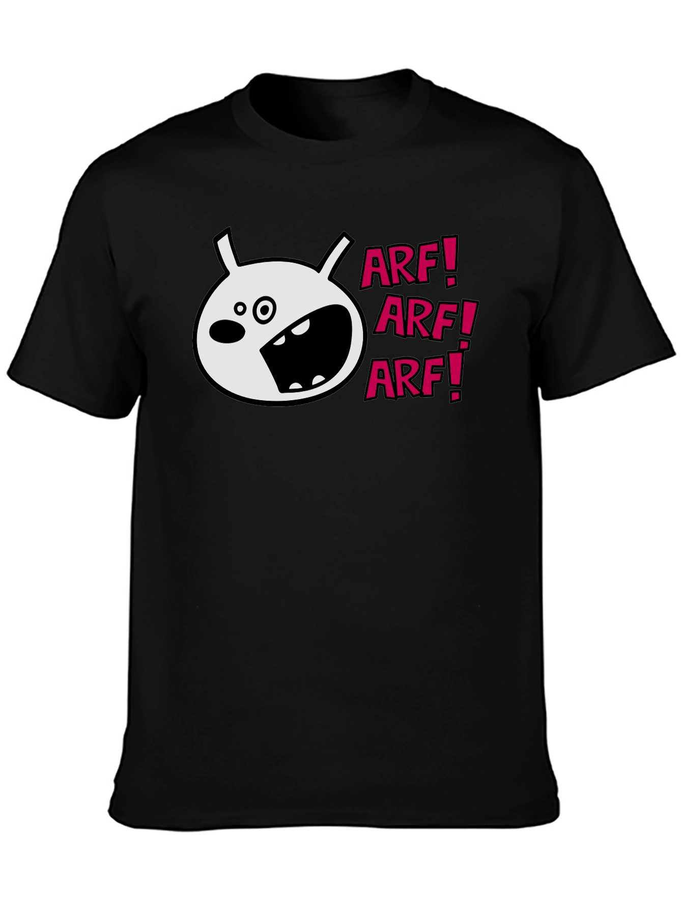 Arf! Graphic Print Black T-Shirt