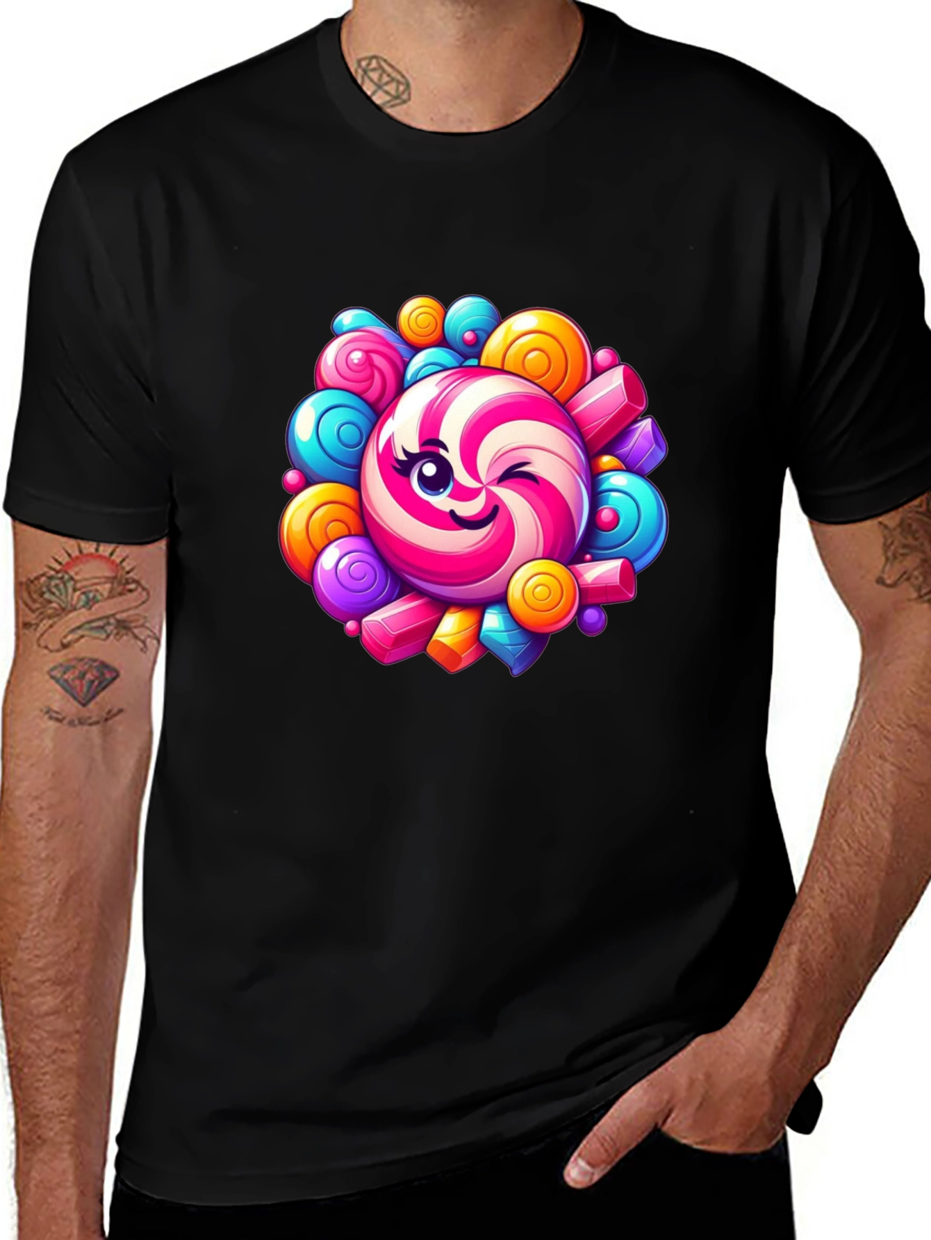 Sweet Candy Graphic Tee - Unisex Cotton T-Shirt