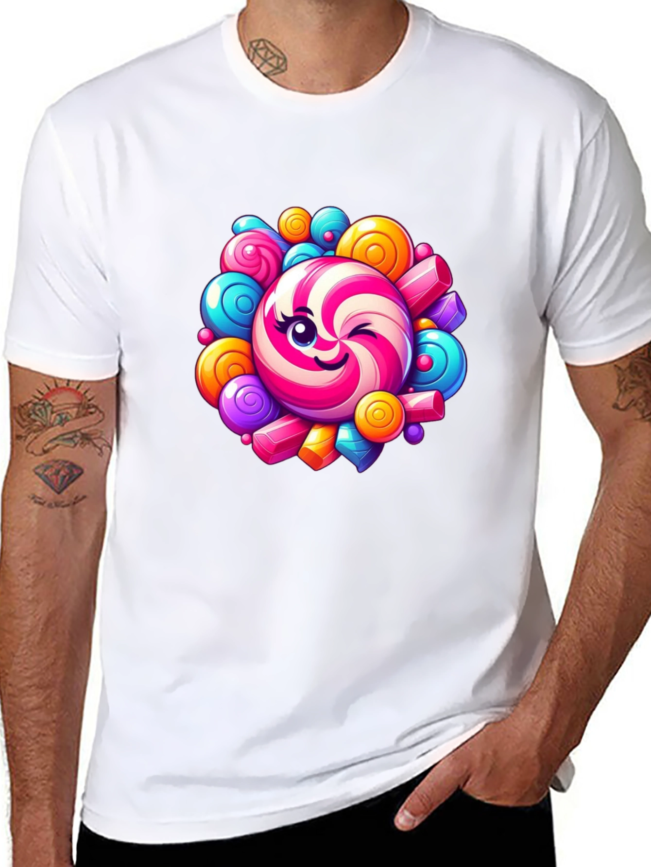 Sweet Candy Graphic Tee - Unisex Cotton T-Shirt