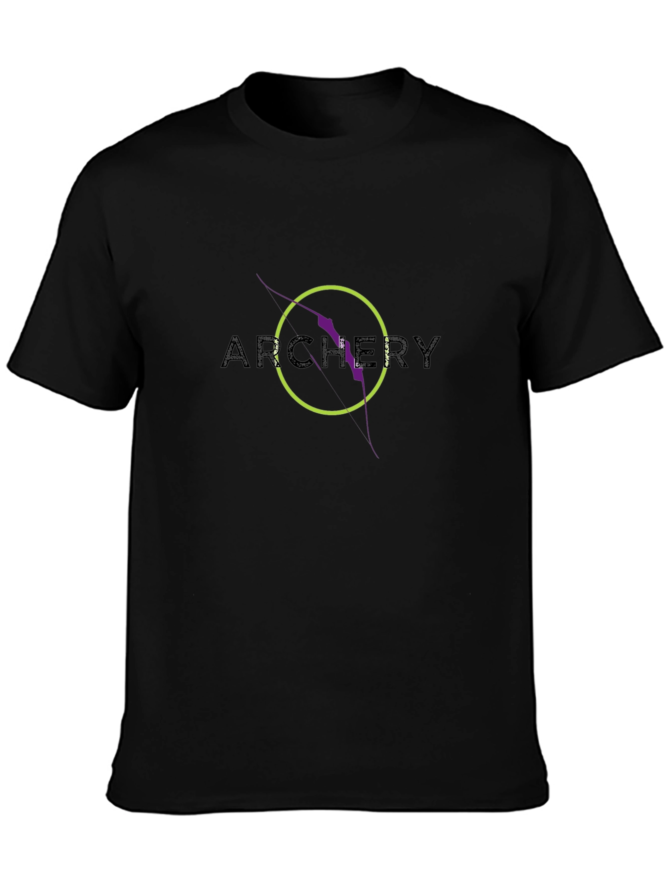 Archery Bow & Arrow T-Shirt - Black Graphic Tee
