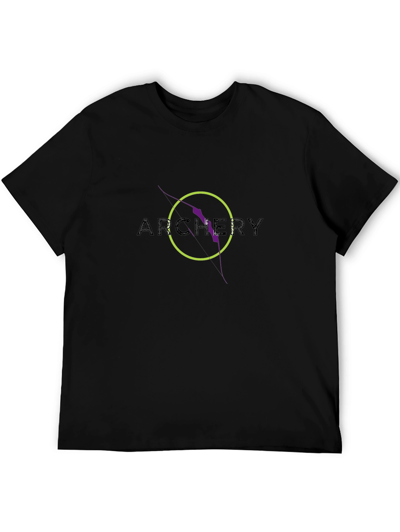 Archery Bow & Arrow T-Shirt - Black Graphic Tee