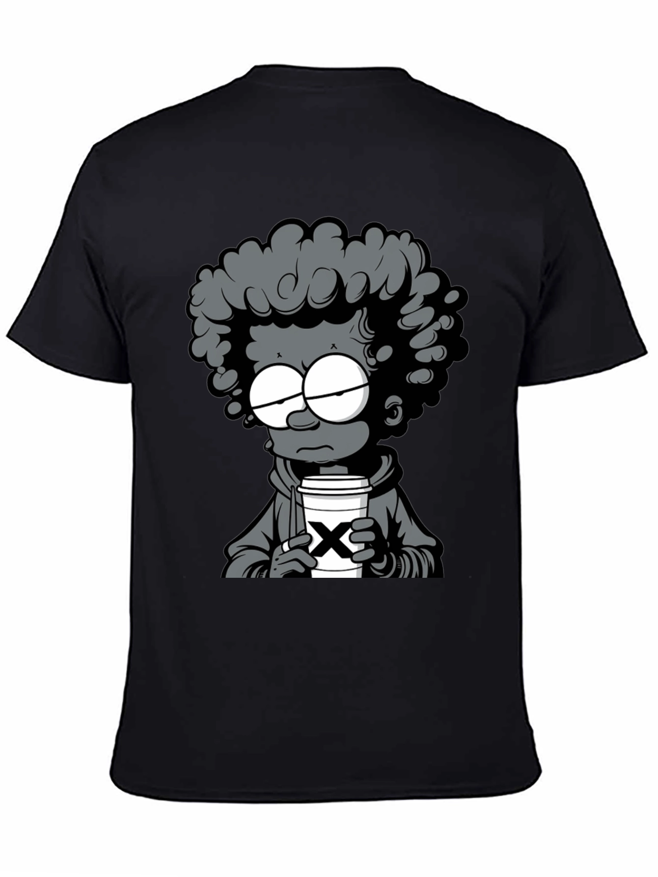 Cartoon Graphic T-Shirt - Coffee Lover