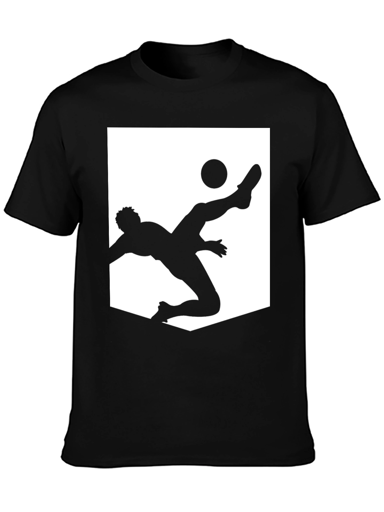 Soccer Silhouette Graphic Tee - Black