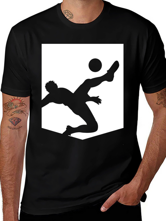 Soccer Silhouette Graphic Tee - Black