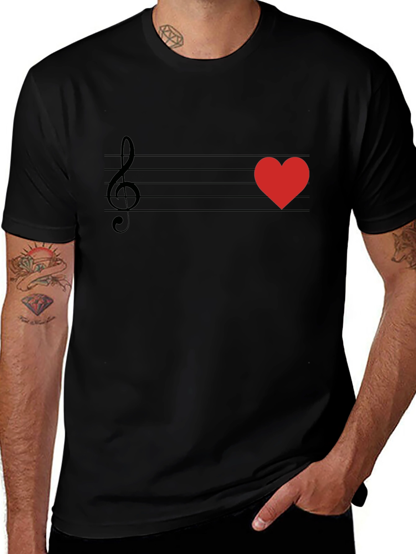 Music Love T-Shirt - Heartbeat Tee