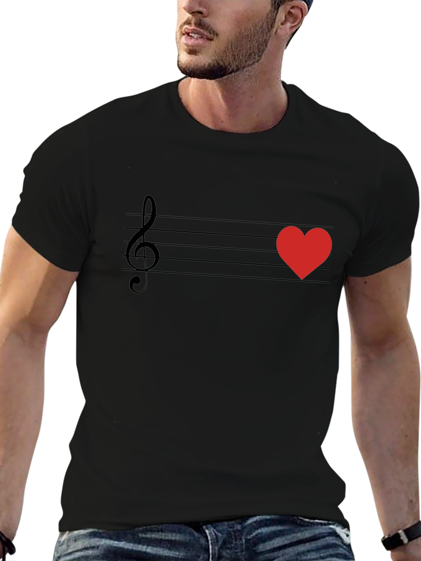 Music Love T-Shirt - Heartbeat Tee