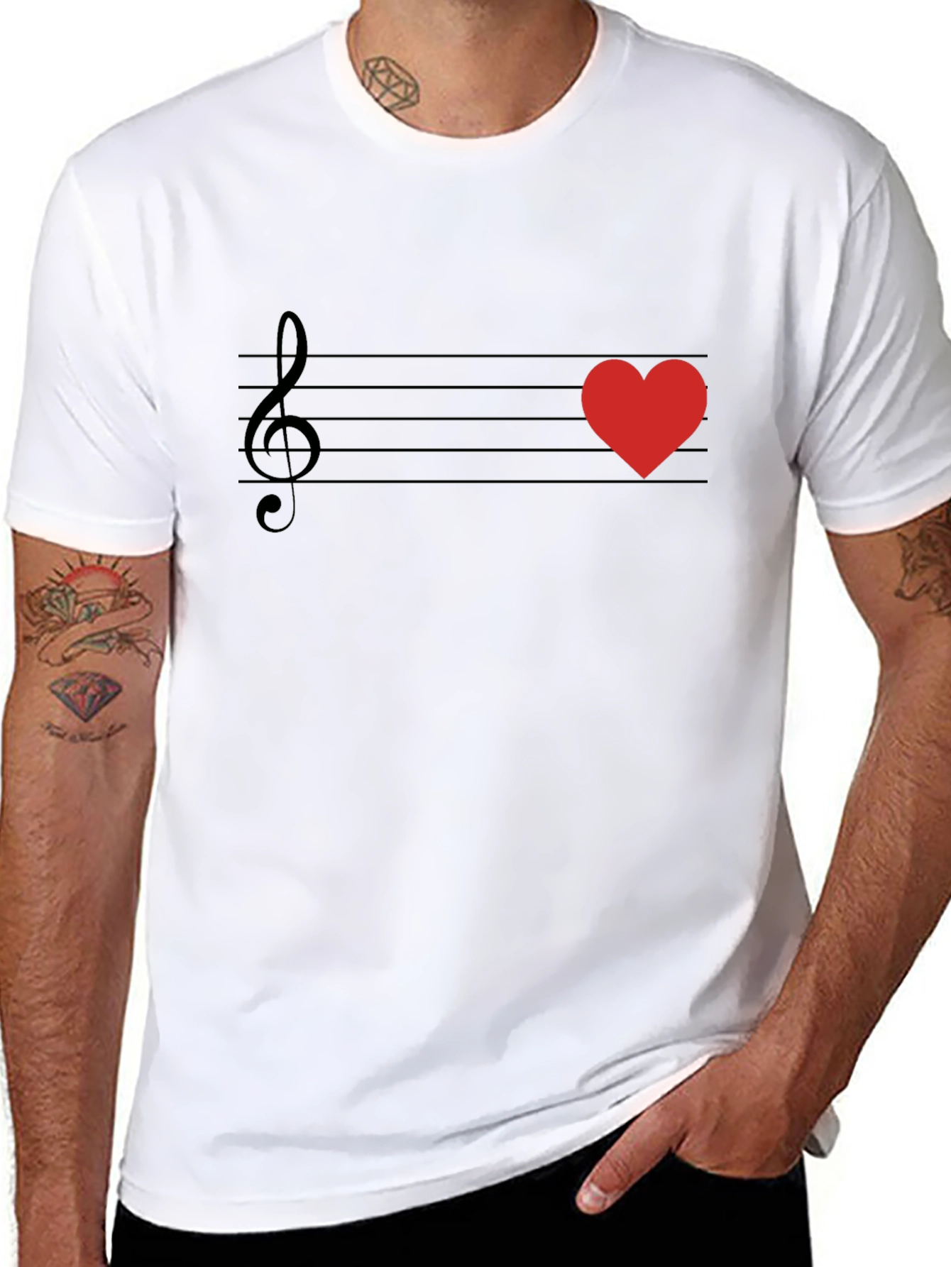 Music Love T-Shirt - Heartbeat Tee