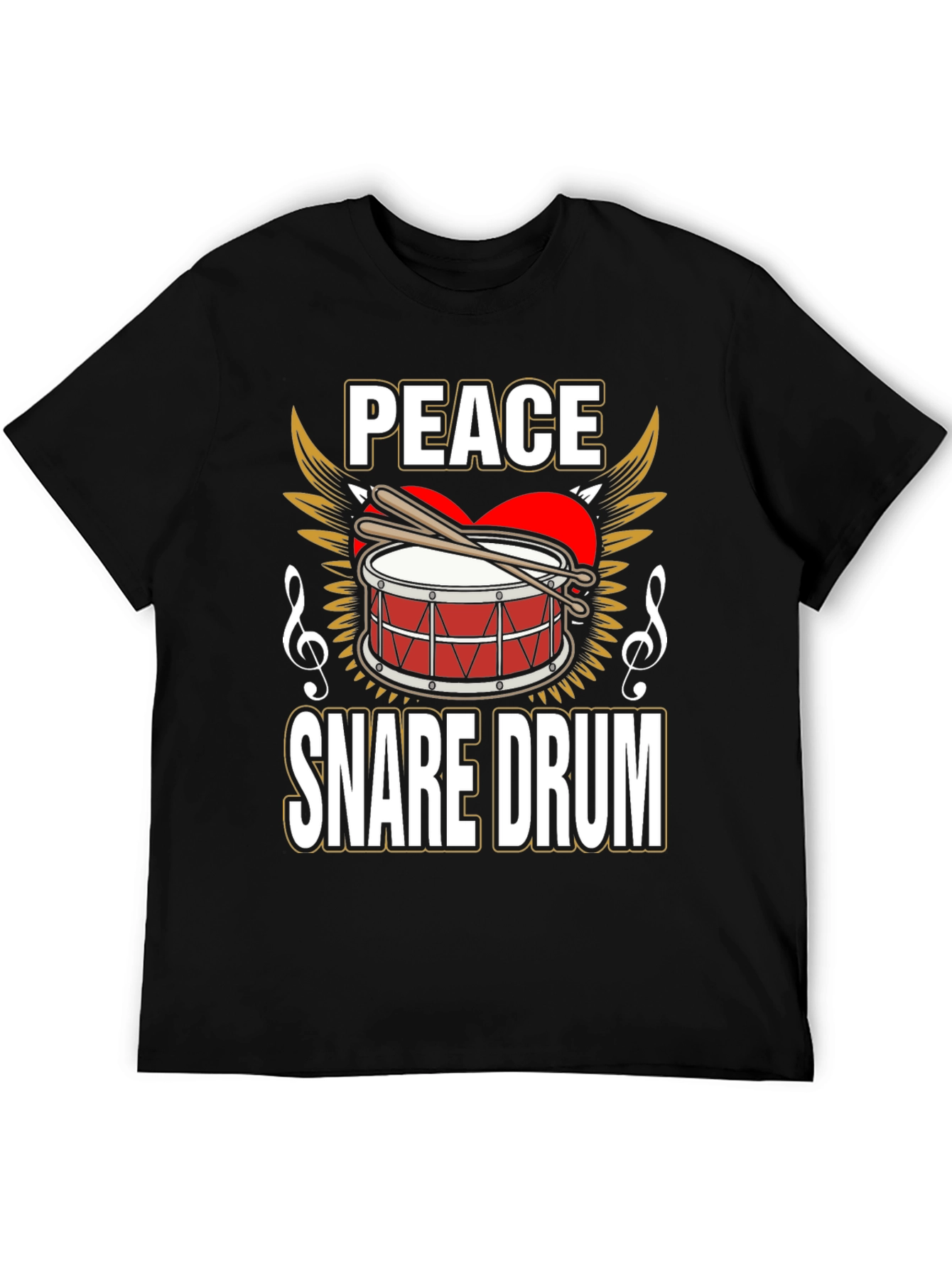 Peace Snare Drum Graphic Tee - Music Lover Shirt