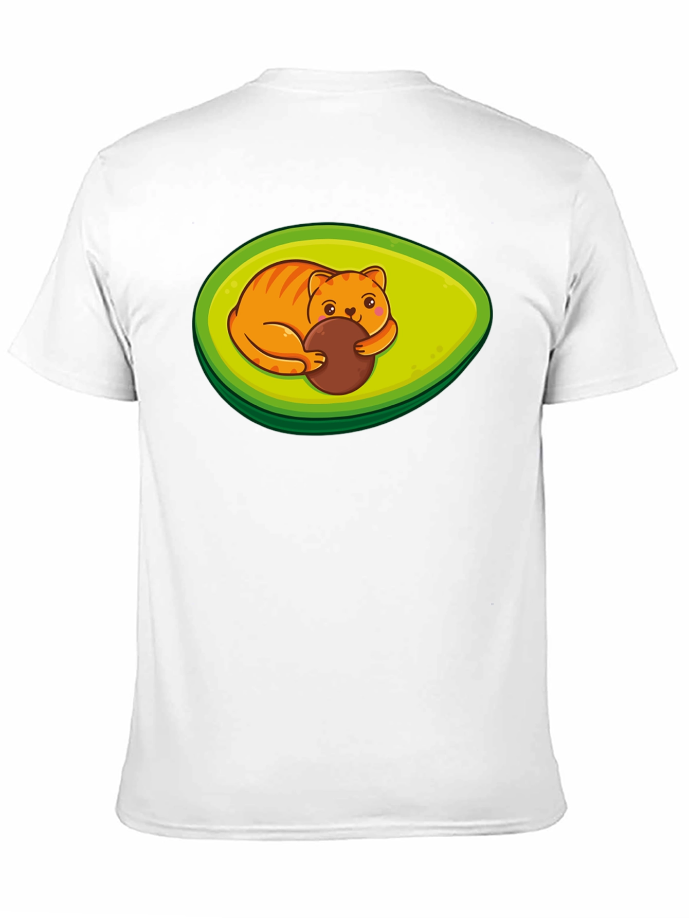 Avocado Cat T-Shirt - Cute Feline Fruit Design
