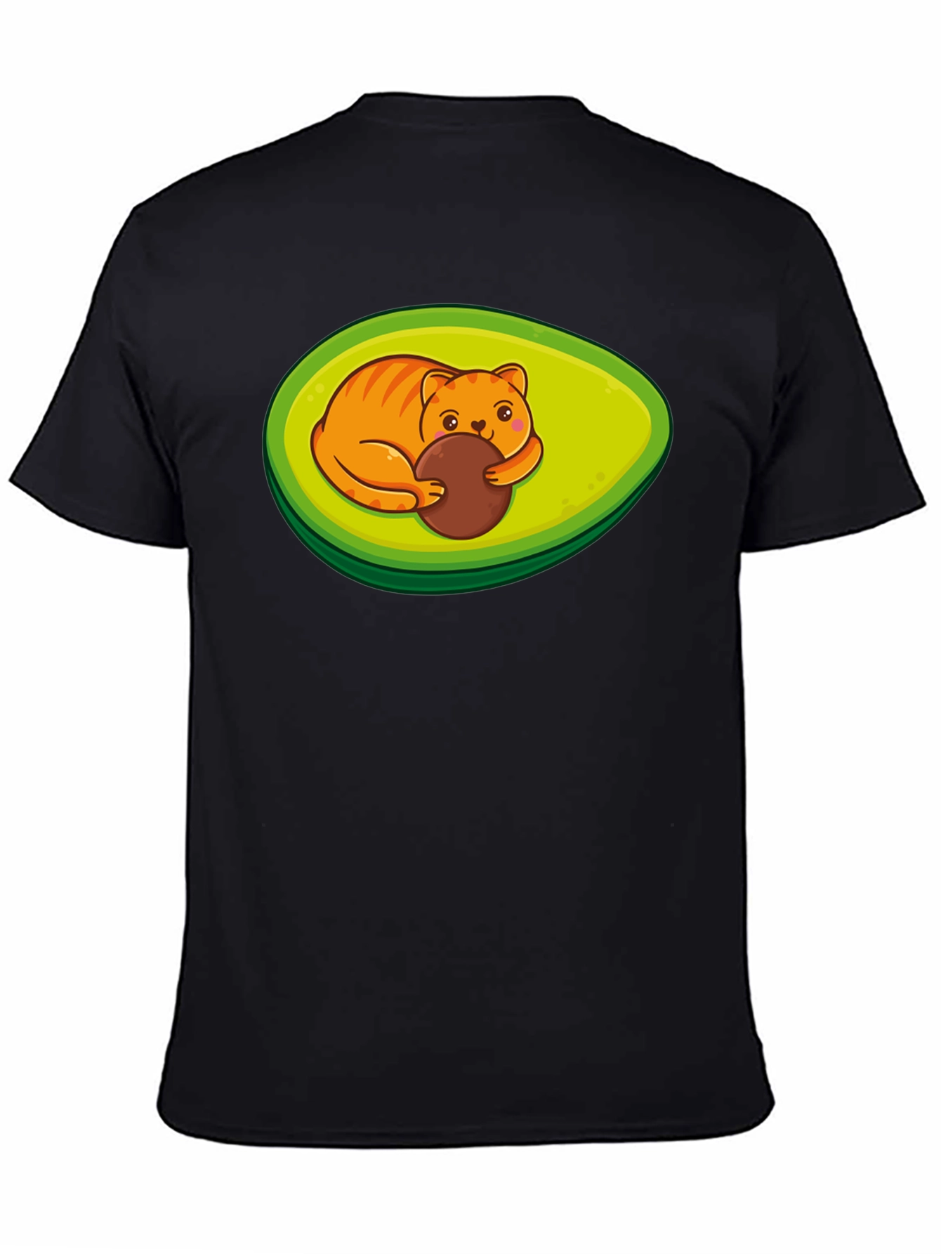 Avocado Cat T-Shirt - Cute Feline Fruit Design
