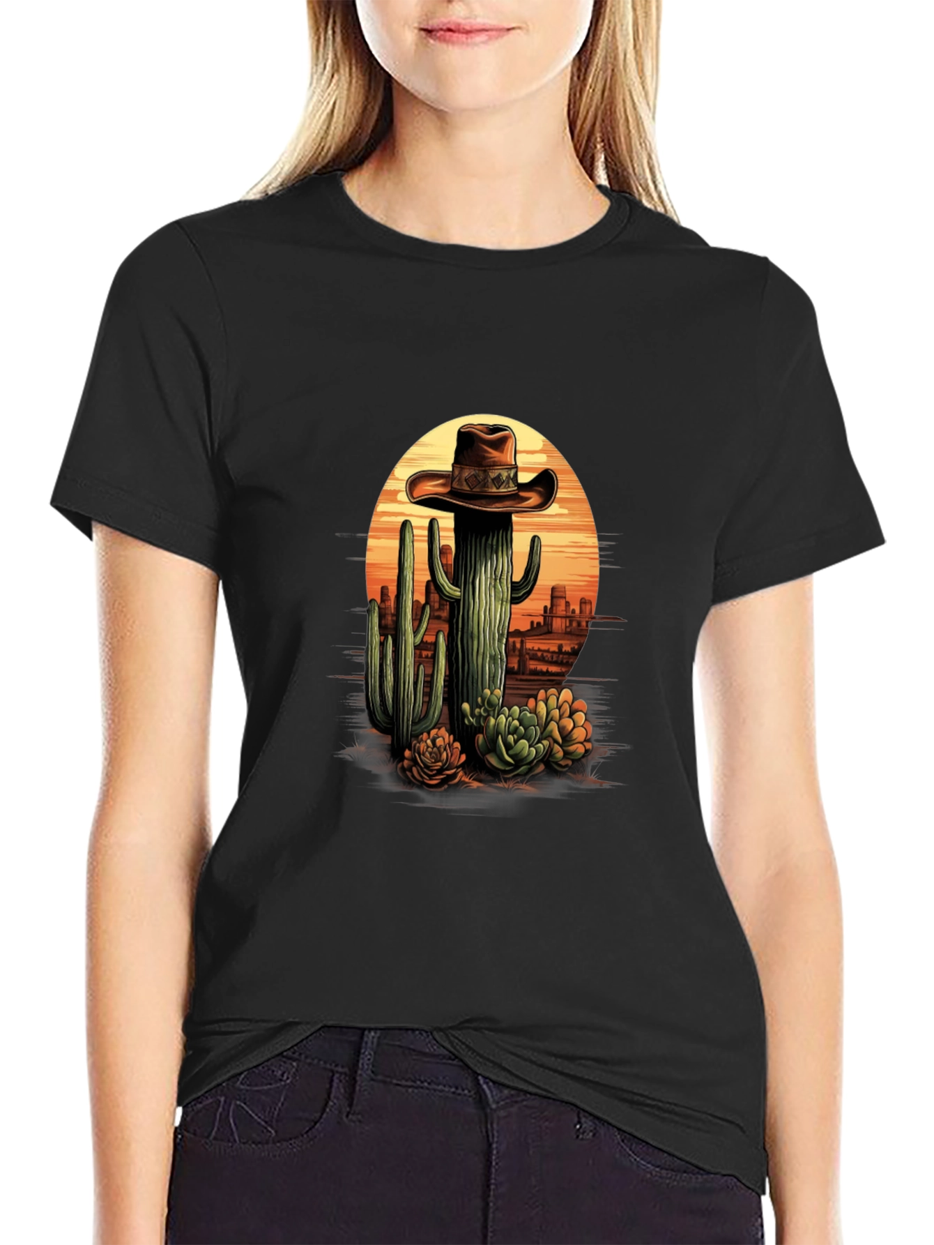 Cactus Cowboy Graphic Tee - Desert Style T-Shirt
