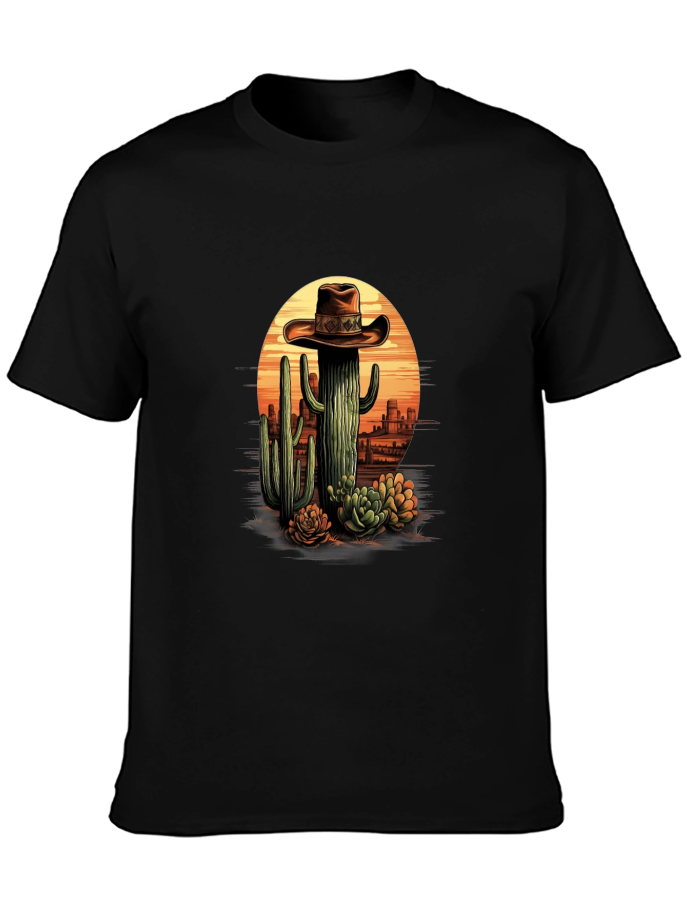 Cactus Cowboy Graphic Tee - Desert Style T-Shirt