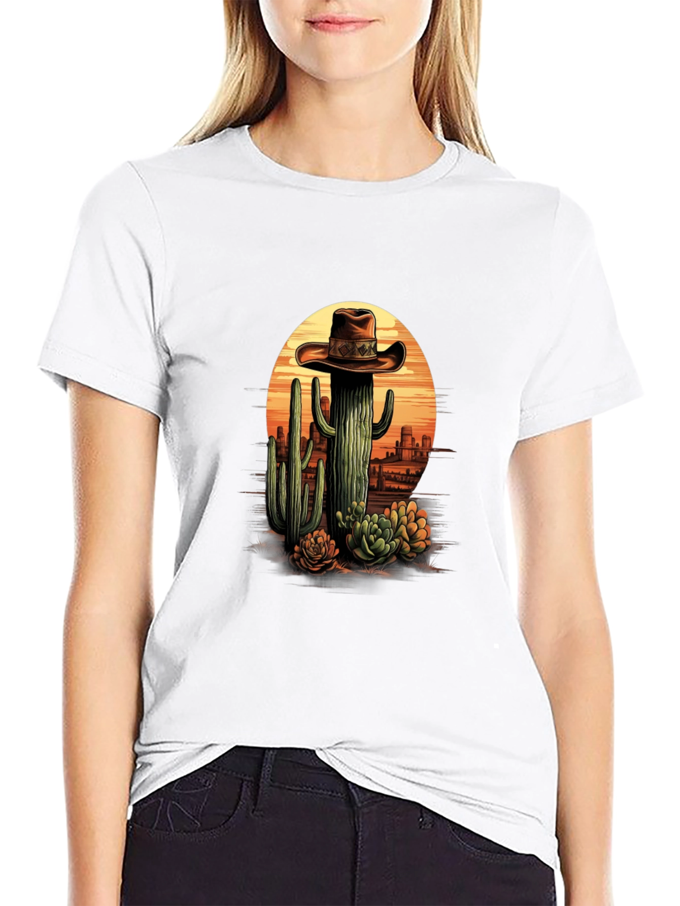 Cactus Cowboy Graphic Tee - Desert Style T-Shirt
