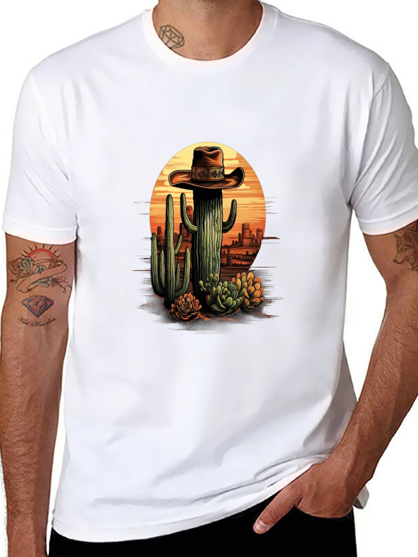 Cactus Cowboy Graphic Tee - Desert Style T-Shirt