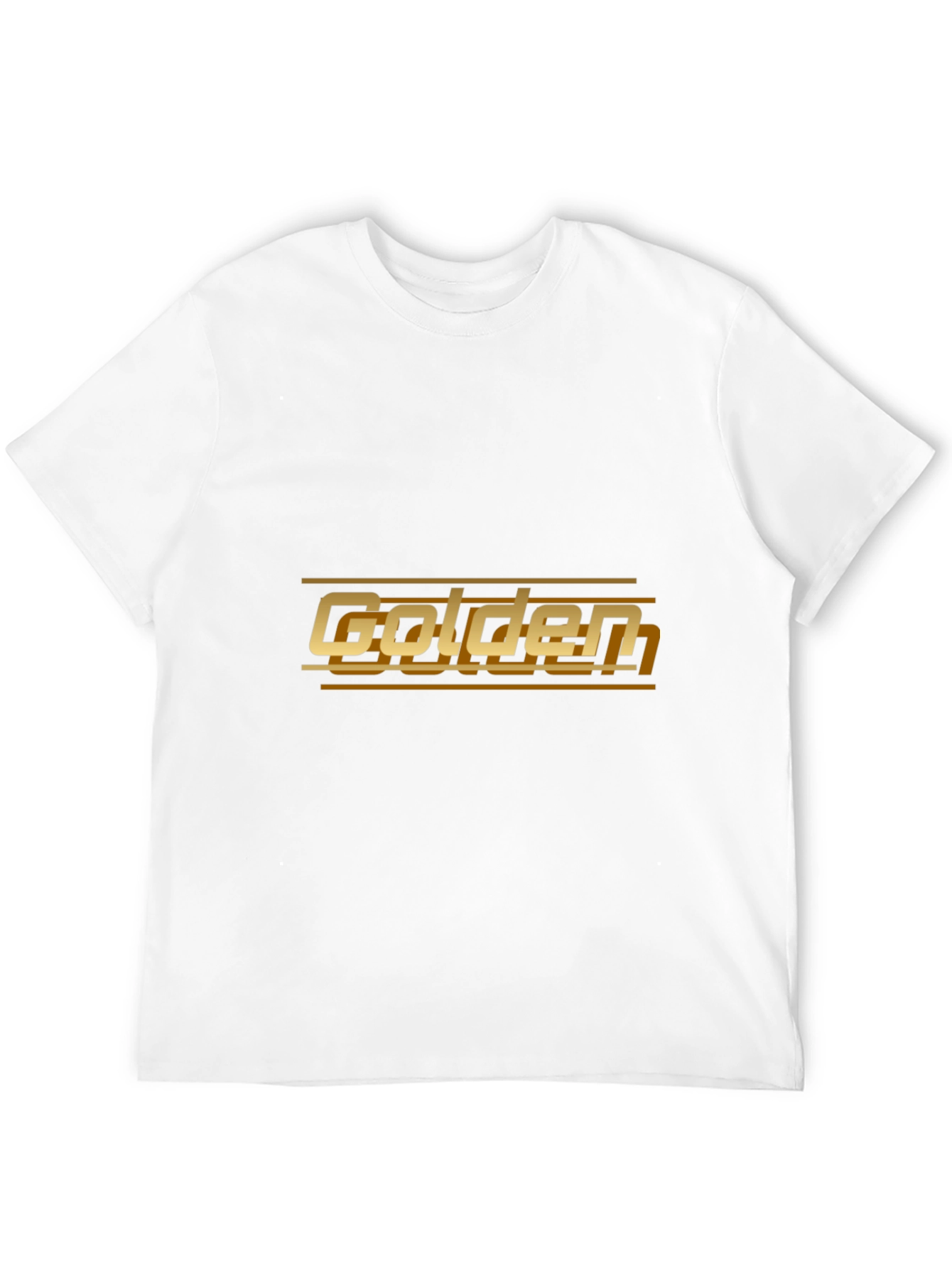 Golden Graphic Tee - Stylish Black Cotton T-Shirt