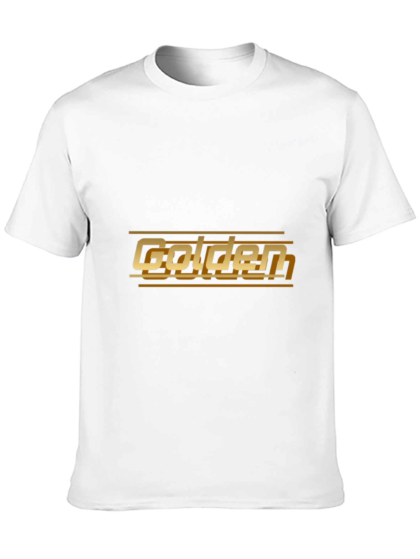 Golden Graphic Tee - Stylish Black Cotton T-Shirt