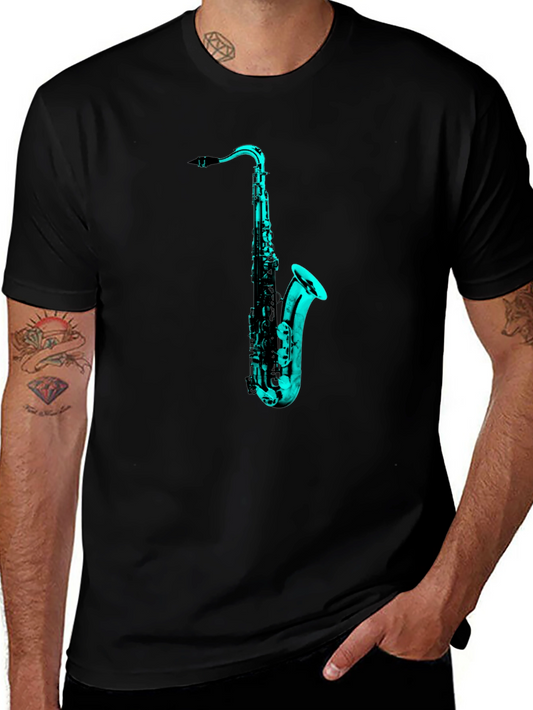 Saxophone Graphic Tee - Cool Music T-Shirt