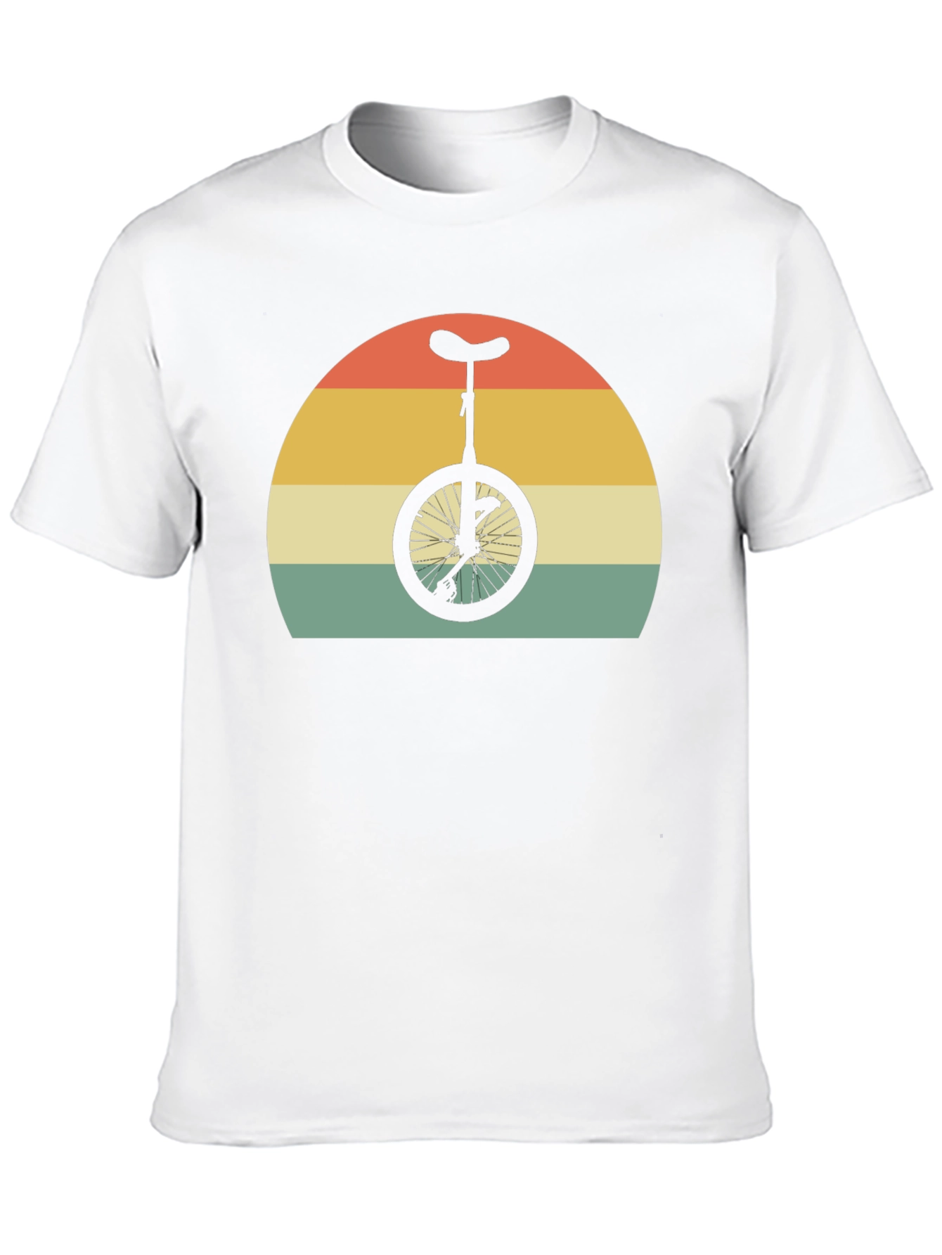 Retro Unicycle Sunset Graphic T-Shirt