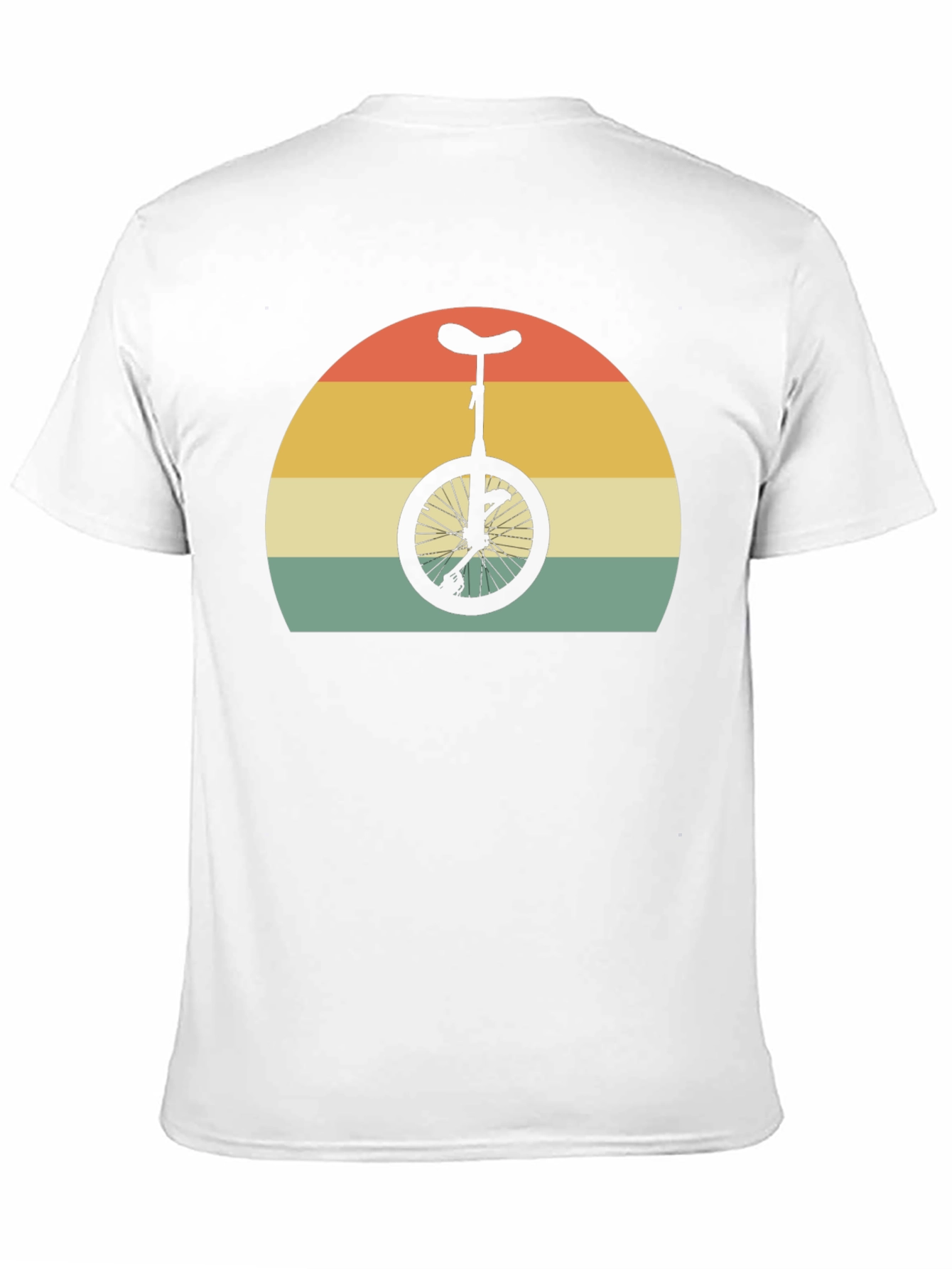 Retro Unicycle Sunset Graphic T-Shirt