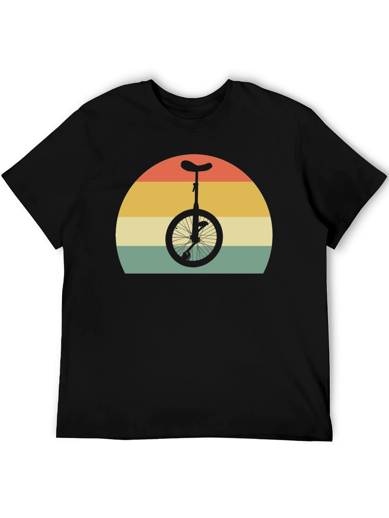 Retro Unicycle Sunset Graphic T-Shirt
