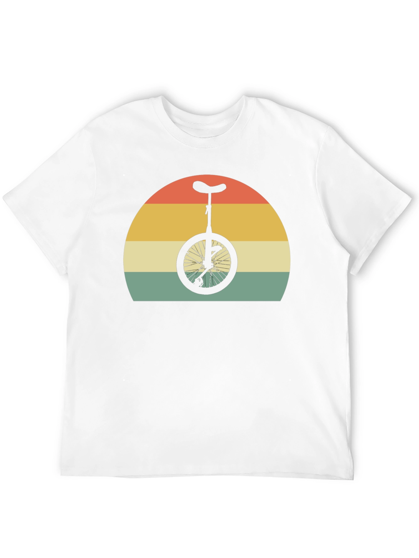 Retro Unicycle Sunset Graphic T-Shirt